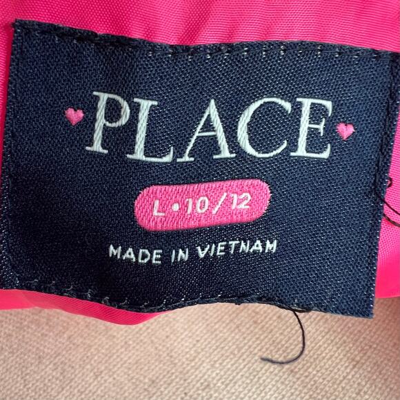 Children’s place bright pink puffer jacket winter snow lightweight casual - Picture 7 of 8